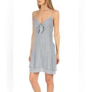 RAILS August Mini Dress blue white stripe pinstripe sleeveless, Large